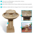 Sunnydaze Decor 28-in H Resin Tiered Outdoor Fountain with Birdbath Pump Included