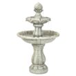 Sunnydaze Decor 35-in H Resin Solar Powered Tiered Outdoor Fountain Pump Included