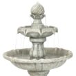 Sunnydaze Decor 35-in H Resin Solar Powered Tiered Outdoor Fountain Pump Included