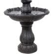 Sunnydaze Decor 35-in H Resin Solar Powered Tiered Outdoor Fountain Pump Included