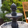Sunnydaze Decor 35-in H Resin Solar Powered Tiered Outdoor Fountain Pump Included