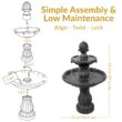 Sunnydaze Decor 35-in H Resin Solar Powered Tiered Outdoor Fountain Pump Included