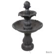 Sunnydaze Decor 35-in H Resin Solar Powered Tiered Outdoor Fountain Pump Included