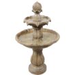 Sunnydaze Decor 35-in H Resin Solar Powered Tiered Outdoor Fountain Pump Included