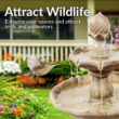 Sunnydaze Decor 35-in H Resin Solar Powered Tiered Outdoor Fountain Pump Included