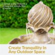 Sunnydaze Decor 35-in H Resin Solar Powered Tiered Outdoor Fountain Pump Included