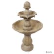 Sunnydaze Decor 35-in H Resin Solar Powered Tiered Outdoor Fountain Pump Included