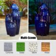 Glitzhome 35.5-in H Ceramic Tiered Outdoor Fountain Pump Included