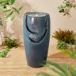 Glitzhome 29.25-in H Ceramic Outdoor Fountain Statue Pump Included