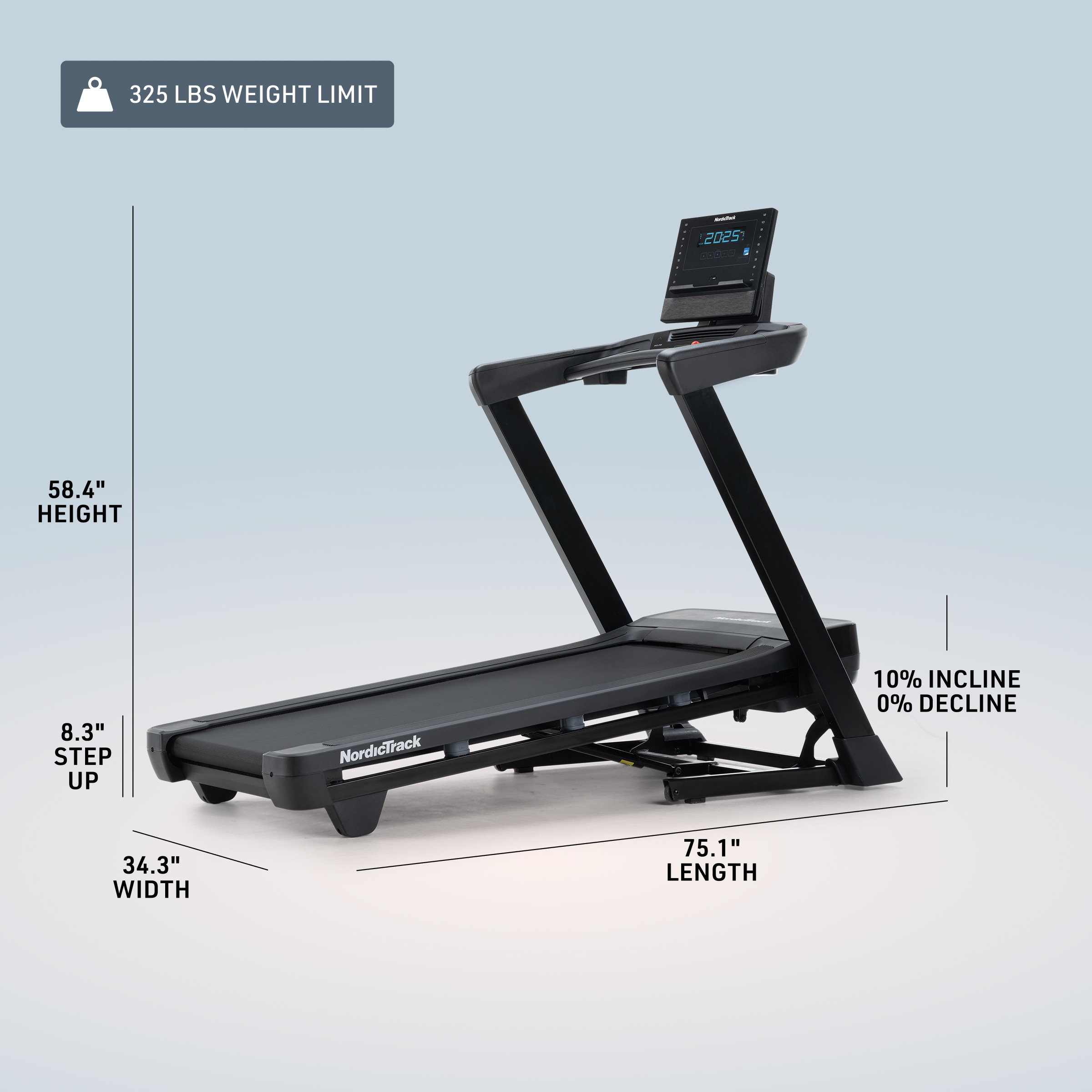 NORDICTRACK T Series 8 Foldable iFit-enabled Treadmill with Incline Adjustment NORDICTRACK T Series 8 Foldable iFit-enabled Treadmill with Incline Adjustment