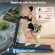 Tatayosi 3HP Foldable Incline Treadmill Quiet Home Exercise Equipment with 300 LBS Capacity Heart Rate Sensors Bluetooth Type C and USB Charge Station