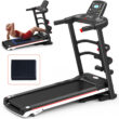 KSPORTS 16 Inch Wide Foldable Home Treadmill w/ Bluetooth and Fitness Tracking App