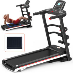 KSPORTS 16 Inch Wide Foldable Home Treadmill w/ Bluetooth and Fitness Tracking App