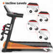 KSPORTS 16 Inch Wide Foldable Home Treadmill w/ Bluetooth and Fitness Tracking App