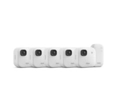 Blink Blink Outdoor 2K+ (newest model) - Wireless smart security camera, 2K video resolution, enhanced audio, long-lasting battery. Sync Module Core included - 5 camera system (White)