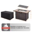 Nuu Garden Fire pit table 42.8-in W 50000 Maximum BTUs Iron Rectangle Liquid propane Fire pit table