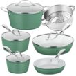 Gotham Steel Hammered 10-pc. Ceramic Nonstick Cookware Set - Green