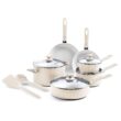 GreenPan Dover 12-Piece Cookware Set - White