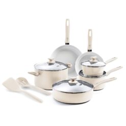 GreenPan Dover 12-Piece Cookware Set - White