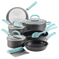 Rachael RayÂ Create Delicious 11-pc. Hard-Anodized Aluminum Nonstick Cookware Set - Light Blue