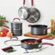 Rachael RayÂ Create Delicious 11-pc. Hard-Anodized Aluminum Nonstick Cookware Set - Light Blue