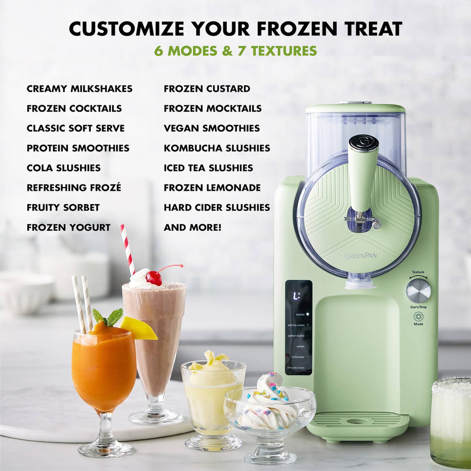 GreenPan Ice Cream & Frozen Drink Maker - Green GreenPan Ice Cream & Frozen Drink Maker - Green
