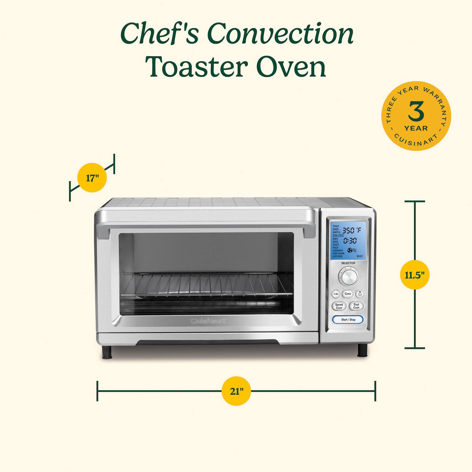 Cuisinart Chef's Convection Toaster Oven with Broiler Cuisinart Chef's Convection Toaster Oven with Broiler