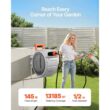 Retractable Wall-Mount Hose Reel with 9-Pattern Nozzle and Swivel Bracket