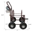 WOW PIONEER Heavy Duty Mobile Garden Hose Reel Cart with Storage Basket