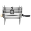 Wall-Mount Hose Reel for Garden, Patio, and Backyard with Tangle-Free Guide - Silver