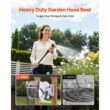 Wall-Mount Hose Reel for Garden, Patio, and Backyard with Tangle-Free Guide - Silver