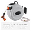 Outdoor Retractable Hose Reel with Brass Fittings and Lockable Hose Length