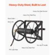 Wall-Mount Garden Hose Reel Stores Hoses Up to 200 ft with 5-Ft Lead Hose - Black Wall-Mount Garden Hose Reel Stores Hoses Up to 200 ft with 5-Ft Lead Hose - Black