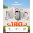 Outdoor Hose Reel with Slow-Rewind, 3/4-Inch Brass Hose and Frost-Resistant Shell