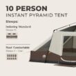 COREÂ 10-Person Instant Pyramid Cabin Tent