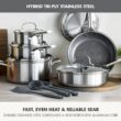 GreenPan Apex 13-pc. Hybrid Tri-Ply Stainless Steel Cookware Set