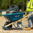 Jackson 5.75-cu ft 1 Wheel Poly Push Wheelbarrow Flat-Free Tire Jackson 5.75-cu ft 1 Wheel Poly Push Wheelbarrow Flat-Free Tire