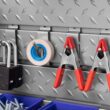 NewAge Products Garage 40 SqFt PVC Slatwall With Locking Hook 41 -Piece 80-in Silver Steel Multipurpose Accessory kit