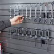 NewAge Products Garage 120 SqFt PVC Slatwall With Locking Hook 41 -Piece 240-in Silver Steel Multipurpose Accessory kit