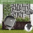 Wooakway 4-pc 4 ft. Hx 4 ft. W Raised Garden Bed Metal Planter Box with Trellis Wheels Privacy Screen Elevated Planter - Black