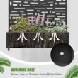 Wooakway 2-pc 6 ft. Hx 4 ft. W Raised Garden Bed Metal Planter Box with Trellis Wheels Privacy Screen Elevated Planter - Black