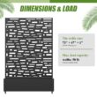 Wooakway 2-pc 6 ft. Hx 4 ft. W Raised Garden Bed Metal Planter Box with Trellis Wheels Privacy Screen Elevated Planter - Black