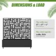 Wooakway 2-pc 4 ft. Hx 4 ft. W Raised Garden Bed Metal Planter Box with Trellis Wheels Privacy Screen Elevated Planter - Black