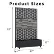 Wooakway 2-pc 6 ft. Hx 4 ft. W Raised Garden Bed Metal Planter Box with Trellis Wheels Privacy Screen Elevated Planter - Black