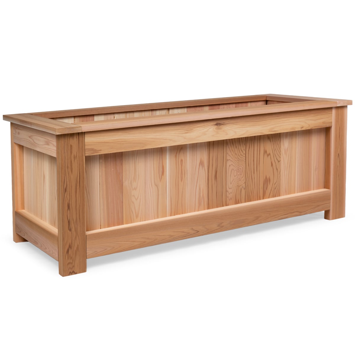 All Things Cedar Rectangle 20.0-in W x 52.0-in L x 22-in H Natural Cedar Cedar Indoor/Outdoor Planter All Things Cedar Rectangle 20.0-in W x 52.0-in L x 22-in H Natural Cedar Cedar Indoor/Outdoor Planter