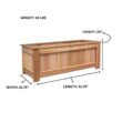 All Things Cedar Rectangle 20.0-in W x 52.0-in L x 22-in H Natural Cedar Cedar Indoor/Outdoor Planter All Things Cedar Rectangle 20.0-in W x 52.0-in L x 22-in H Natural Cedar Cedar Indoor/Outdoor Planter