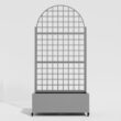 Wooakway 2-pc 6 ft. Hx 3 ft. W Raised Garden Bed Metal Planter Box with Trellis Wheels Privacy Screen Elevated Planter - Gray