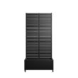 Wooakway 2-pc 6 ft. Hx 3 ft. W Raised Garden Bed Metal Planter Box with Trellis Wheels Privacy Screen Elevated Planter - Black