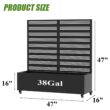 Wooakway 47 in.H x 47 in.W Black Metal Planter Box with Trellis and Wheels (Set of 2)