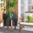Safavieh Borsla Large Planter/Natural/Black